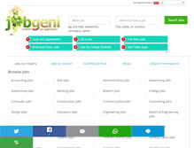 Tablet Screenshot of jobgeni.com